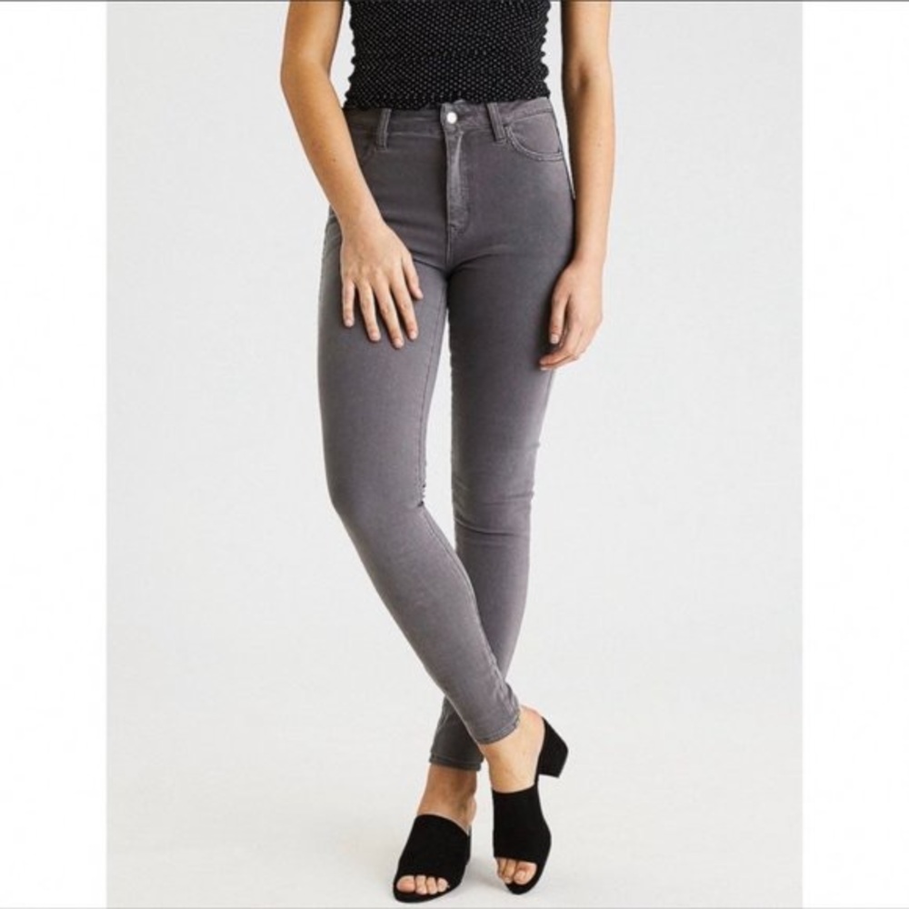 AE Hi-Rise Gray Jegging (x-long: 34” inseam)